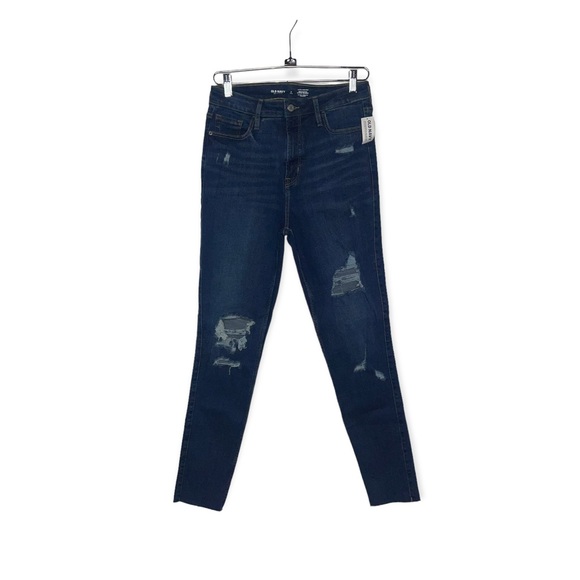 OLD NAVY Extra High-Waist Rockstar 360 Stretch Ripped Super Skinny Jeans 8T NWT - Picture 4 of 10